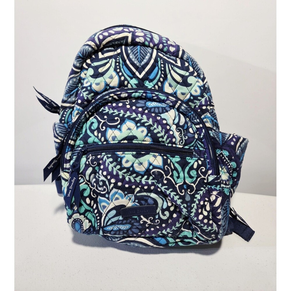 Vera Bradley Small Backpack Floral Paisley Blue